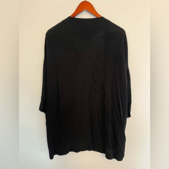 Melissa Nepton Black Open Front Cardigan size medium - Picture 4 of 5